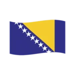 Die Flagge von Bosnien-Herzegowina