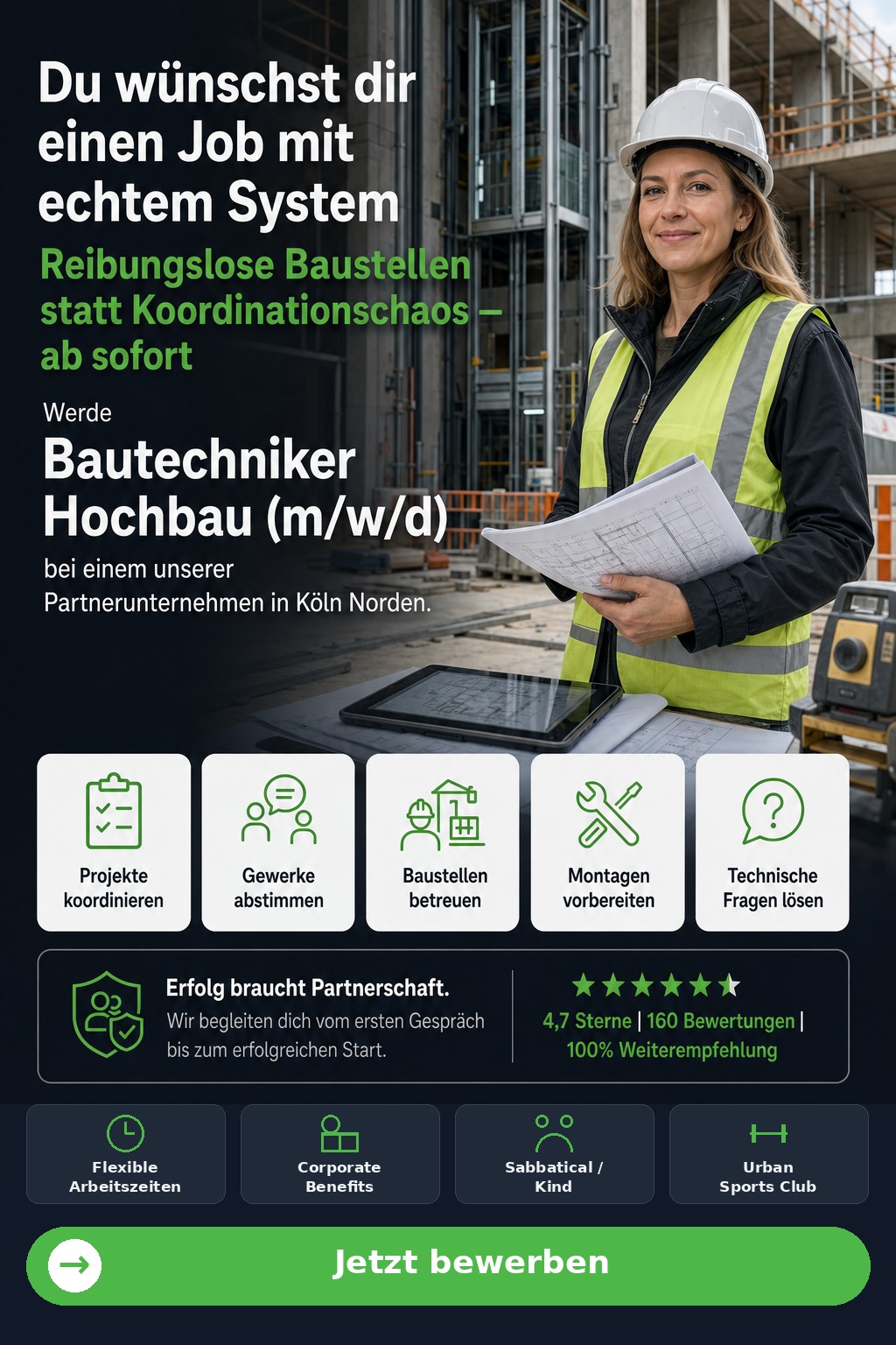 Bautechniker Hochbau (m/w/d) (Köln Norden) - Driven Solution GmbH