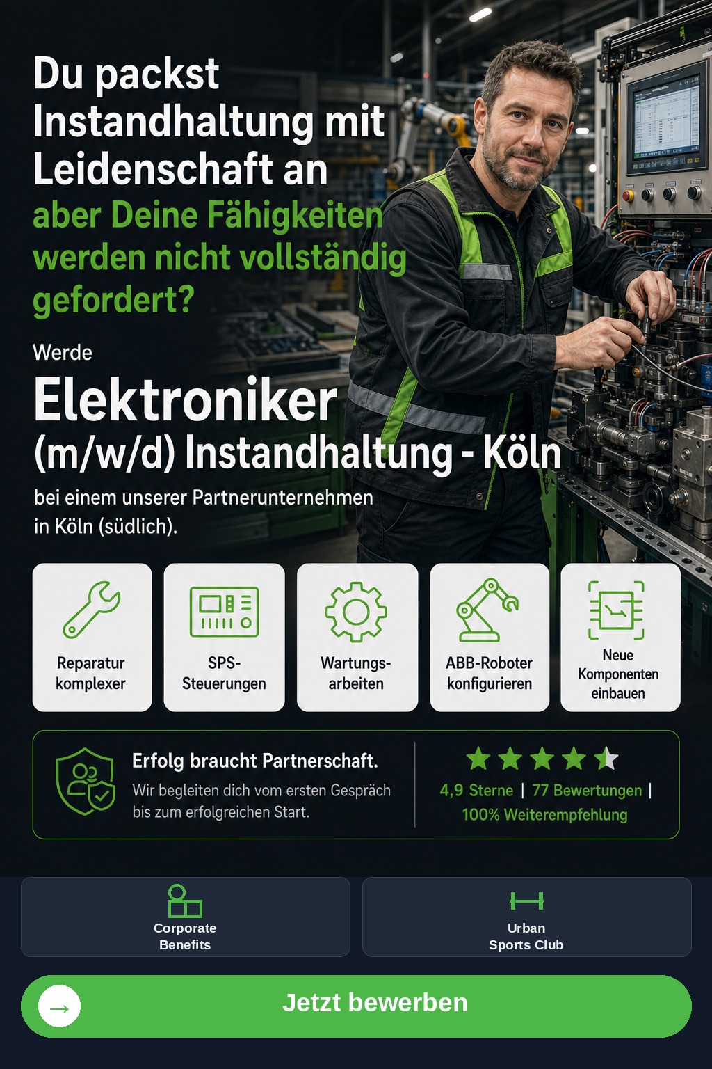 Elektroniker (m/w/d) Instandhaltung - Köln (Köln (südlich)) - Driven Solution GmbH