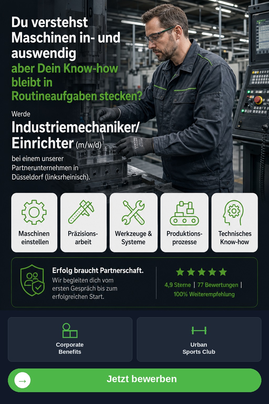 Industriemechaniker/Einrichter (m/w/d) (Düsseldorf (linksrheinisch)) - Driven Solution GmbH