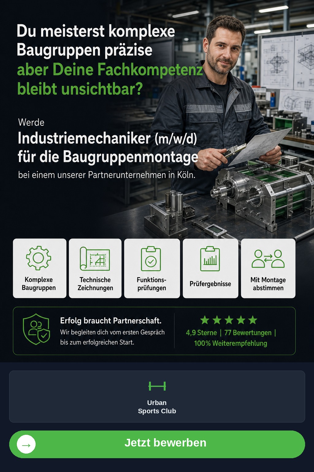 Industriemechaniker (m/w/d) für die Baugruppenmontage (Köln) - Driven Solution GmbH