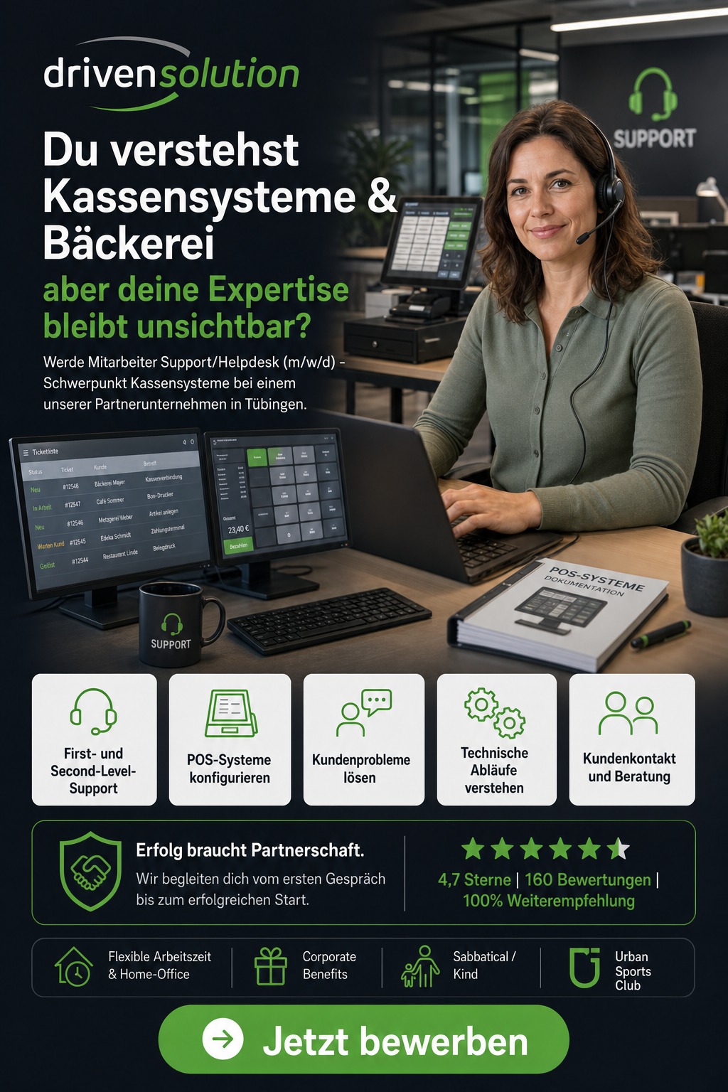 Mitarbeiter Support/Helpdesk (m/w/d) - Schwerpunkt Kassensysteme (Tübingen) - Driven Solution GmbH