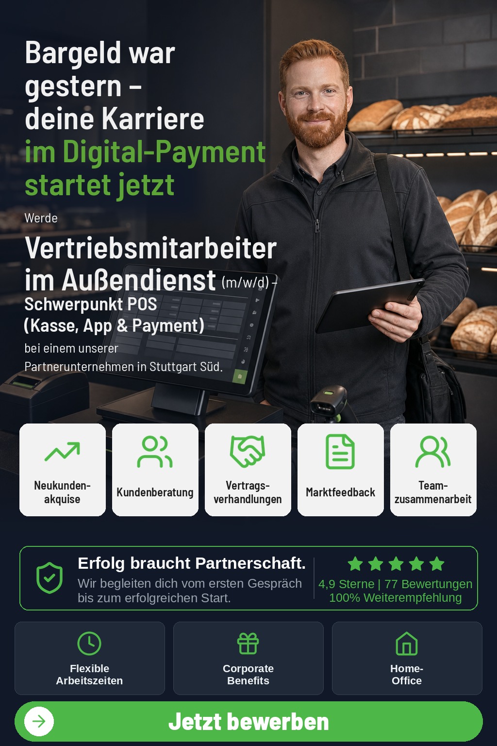 Vertriebsmitarbeiter im Außendienst (m/w/d) – Schwerpunkt POS (Kasse, App & Payment) (Stuttgart Süd) - Driven Solution GmbH