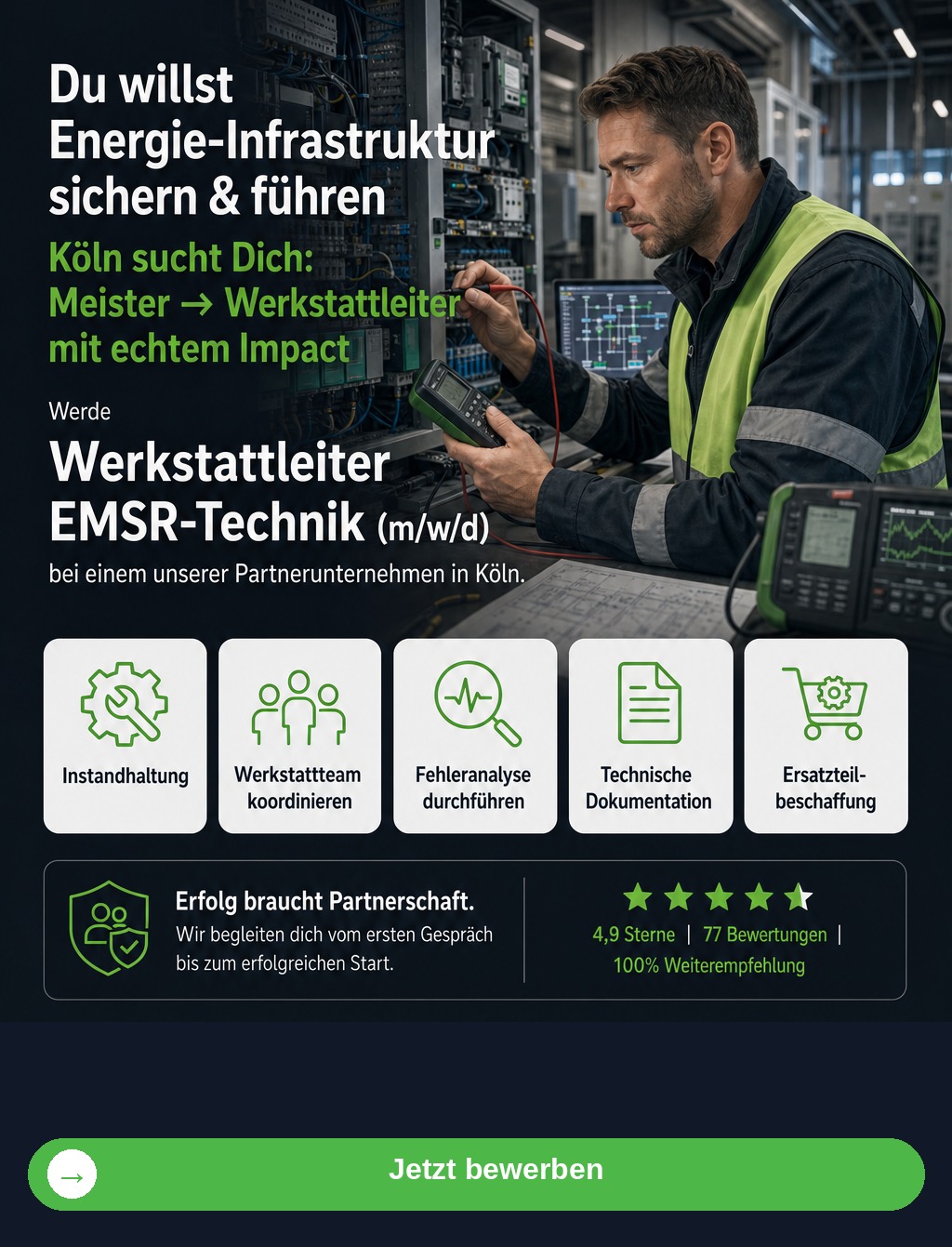 Werkstattleiter EMSR-Technik (m/w/d) (Köln) - Driven Solution GmbH